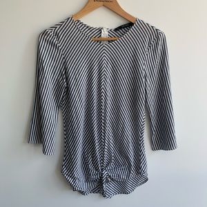 Zara Blue/White Striped Shirt Size S
